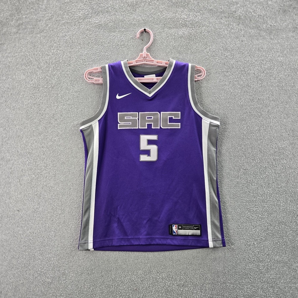 Sacramento Kings Boy Jersey M Purple Nike DeAaron Fox 5